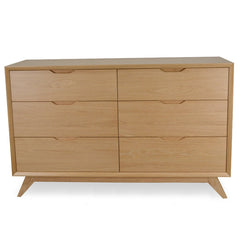 CDT1057-VN 6 Drawer Wide Chest - Natural