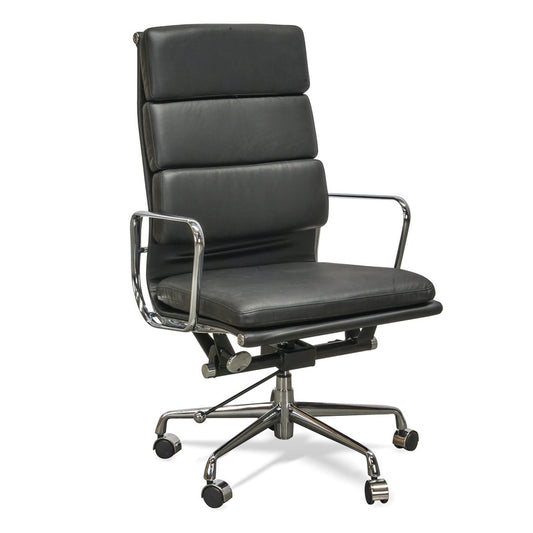 COC104 High Back Office Chair - Black Leather