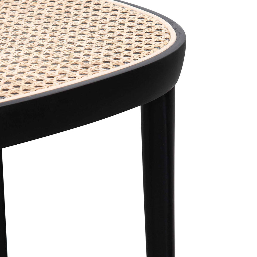 Rattan Dining Chair - Black with Natural Seat (Set of 2) - View 9