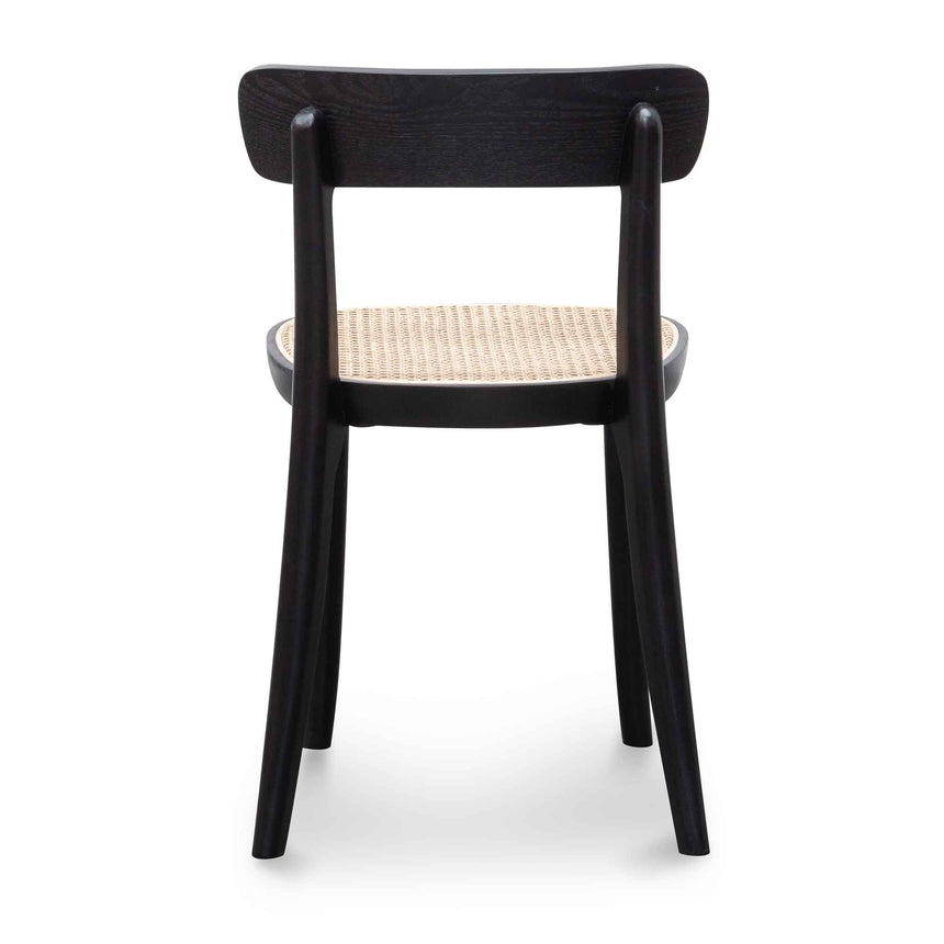 Rattan Dining Chair - Black with Natural Seat (Set of 2) - View 6