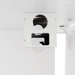 Ex Display - COT092-SN 2 Seater 160cm Office Desk With Privacy Screen - White - Upgraded Legs