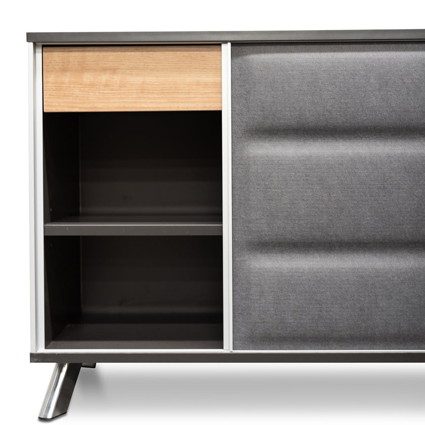 2m Left Return Office Desk | Natural - Black | Myka Home - View 10