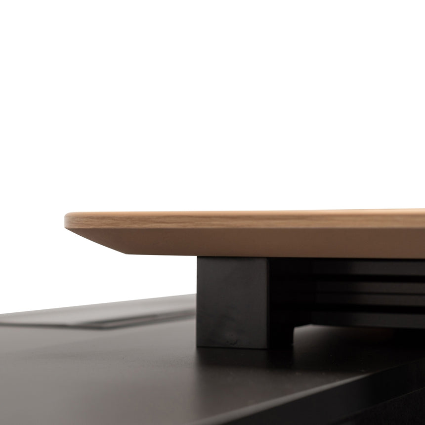 2m Left Return Office Desk | Natural - Black | Myka Home - View 7