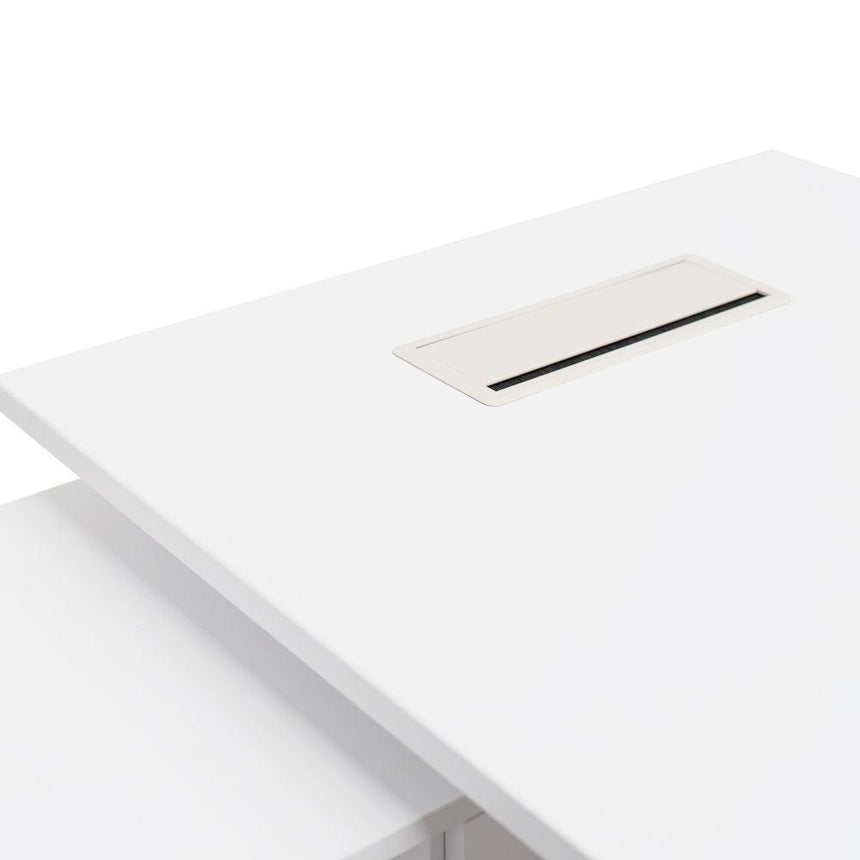 180cm Executive Office Desk Left Return | White | Myka Home - View 4