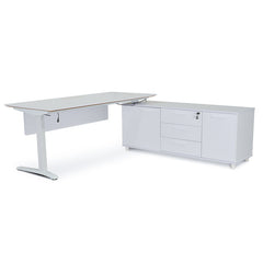 Ex Display - COT396 Executive Office Desk White - Right Return