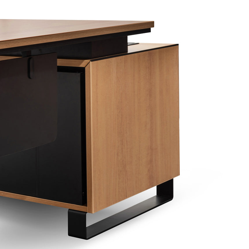 2.3m Left Return Office Desk | Natural | Myka Home - View 11
