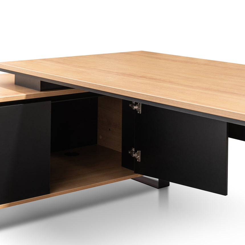 2.3m Left Return Office Desk | Natural | Myka Home - View 9