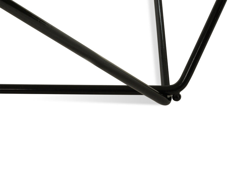 100cm Round Marble Coffee Table With Black Base - View 3