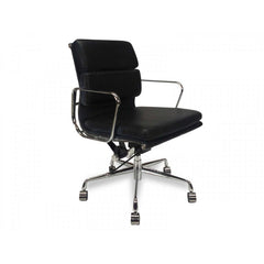COC103 Low Back Office Chair - Black Leather