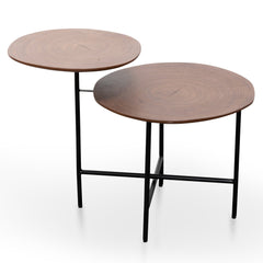 Side Table | Walnut - Black Legs | Myka Home