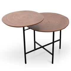 Side Table | Walnut - Black Legs | Myka Home