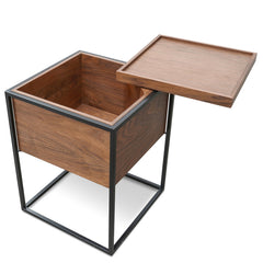 Ex Display - CST312WAL-IG Oak Side Table - Walnut