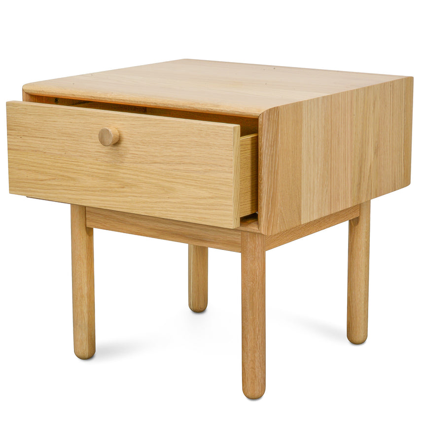 Lamp Side Table with Drawer | Natural | Myka Home - View 3