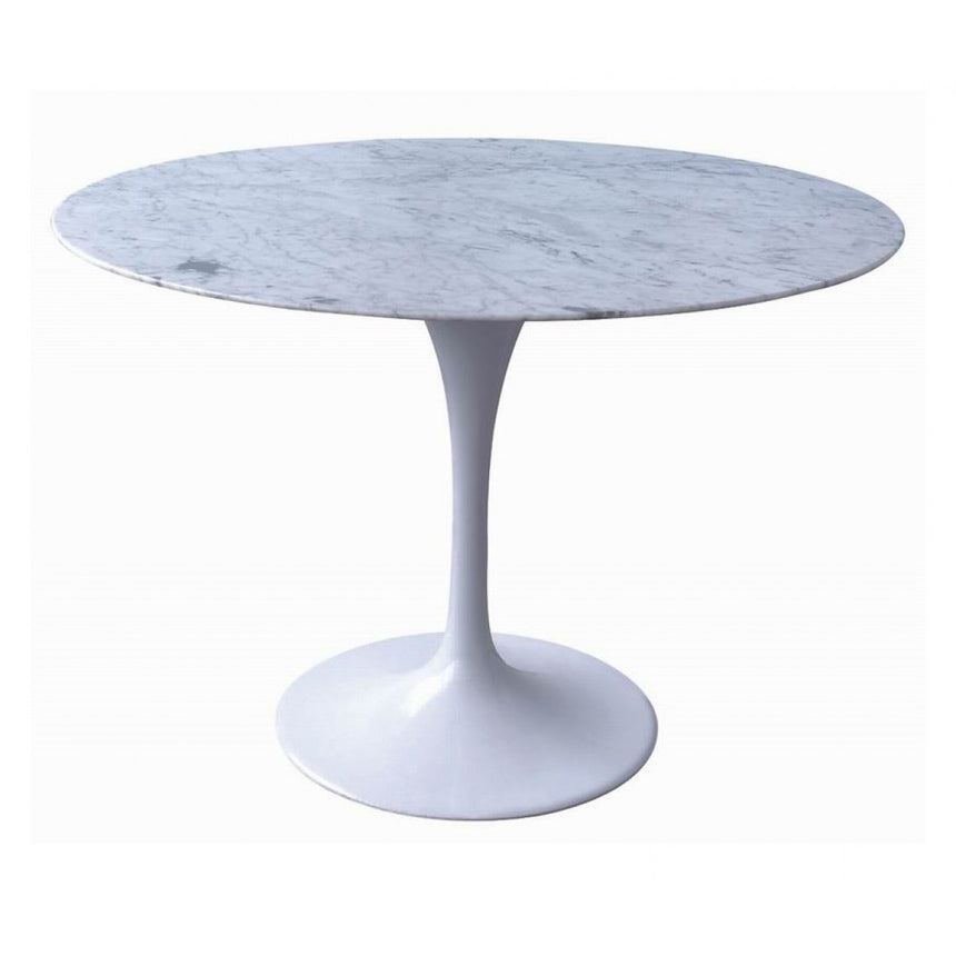 A Marble Dining Table 100cm - Aluminium