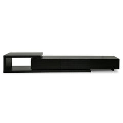 Lowline 2.4-3.07m Entertainment TV Unit | Full Black | Myka Home