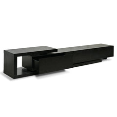 Lowline 2.4-3.07m Entertainment TV Unit | Full Black | Myka Home