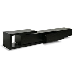 Lowline 2.4-3.07m Entertainment TV Unit | Full Black | Myka Home