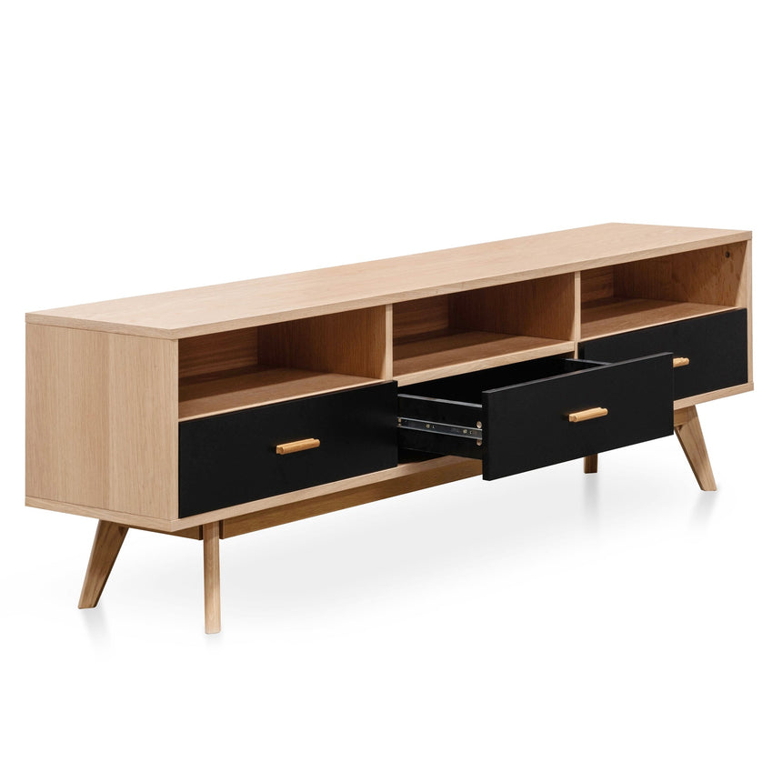 Ex Display CTV2603-KD 180cm Entertainment TV Unit In Natural - Black - View 5
