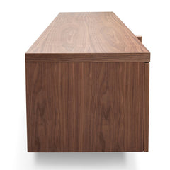 Ex Display - CTV2610-BB Lowline 2.1m Entertainment TV Unit In Walnut - Timber Legs