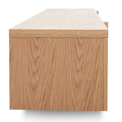 CTV2631-BB 2.1m Entertainment TV Unit - Lowline - Full Natural - Timber Legs