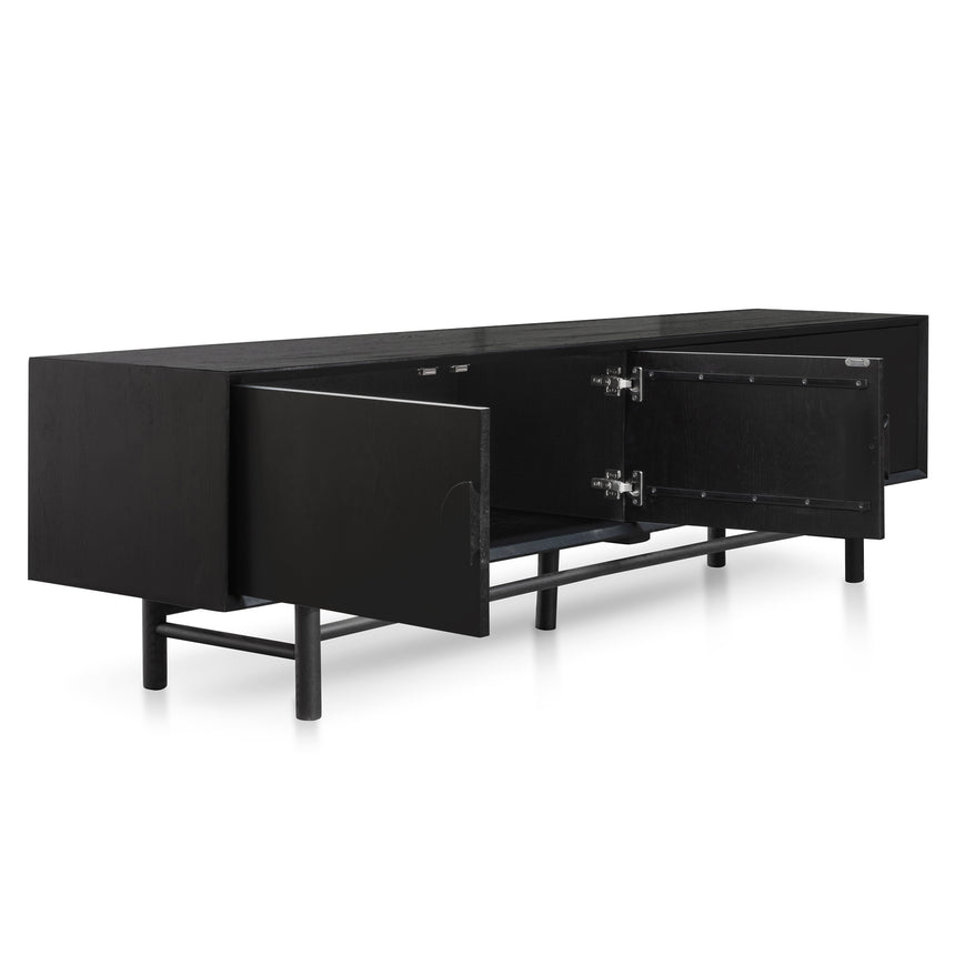 2.1m Entertainment TV Unit | Black | Myka Home - View 4