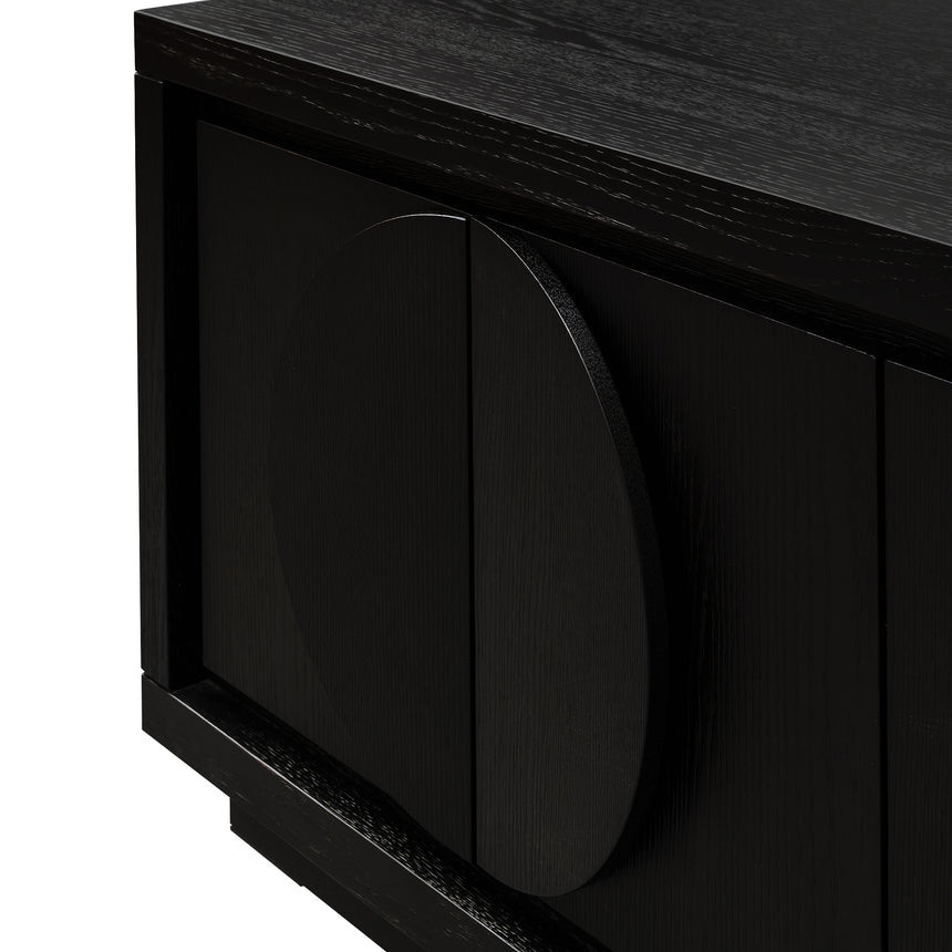 2m Entertainment TV Unit | Textured Espresso Black | Myka Home - View 6