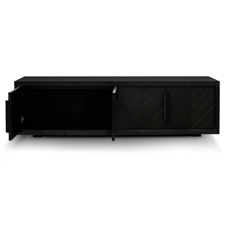 1.8m Entertainment TV Unit | Textured Espresso Black | Myka Home - View 2