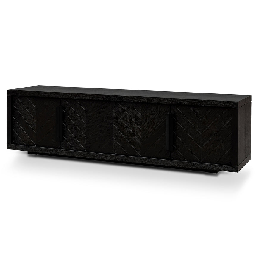 1.8m Entertainment TV Unit | Textured Espresso Black | Myka Home