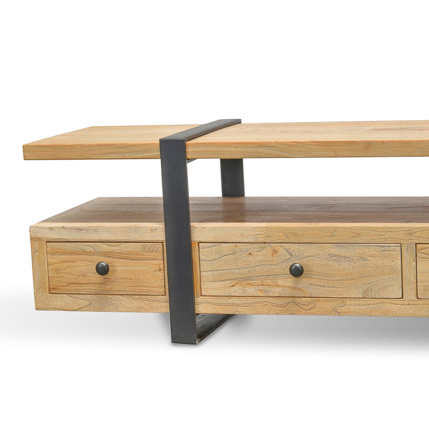 Reclaimed Lowline 2.2m TV Entertainment Unit - View 4