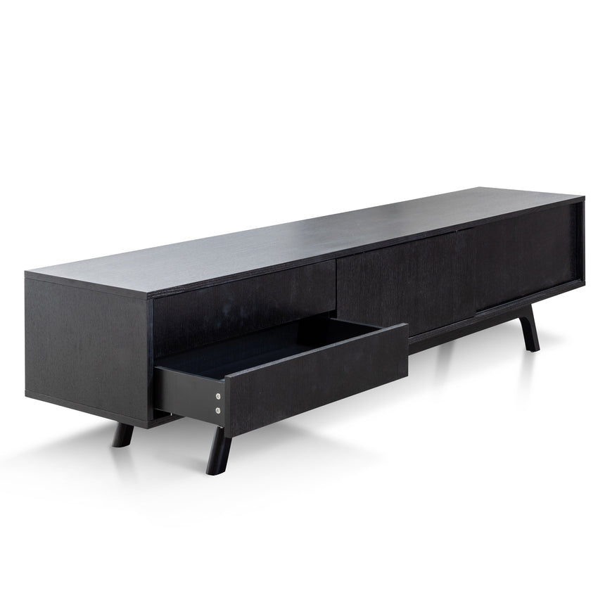 2.1m TV Unit | Full Black | Myka Home - View 6