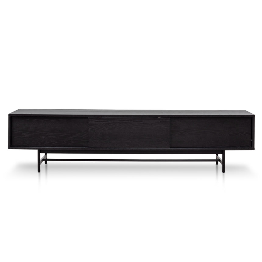 2.1m Wooden Entertainment TV Unit | Full Black | Myka Home