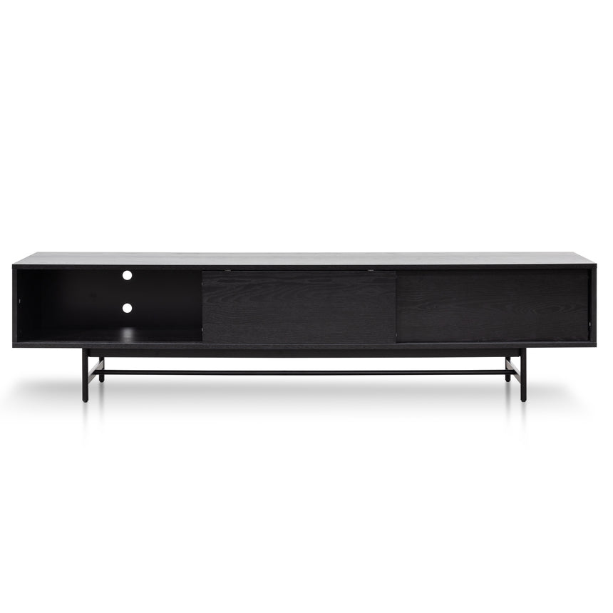 2.1m Wooden Entertainment TV Unit | Full Black | Myka Home - View 4