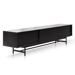 CTV6052-KD 2.1m Wooden Entertainment TV Unit - Full Black