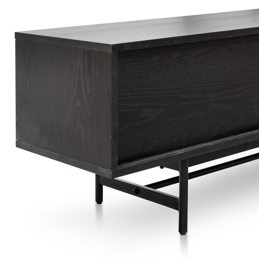 2.1m Wooden Entertainment TV Unit | Full Black | Myka Home - View 10