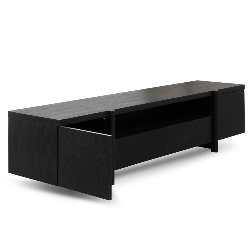 Lowline 2.1m Entertainment TV Unit | Black Oak - Timber Le | Myka Home - View 4