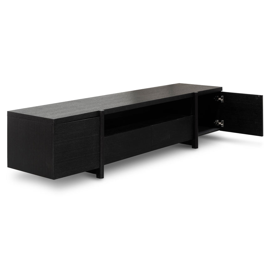 Lowline 2.1m Entertainment TV Unit | Black Oak - Timber Le | Myka Home - View 7