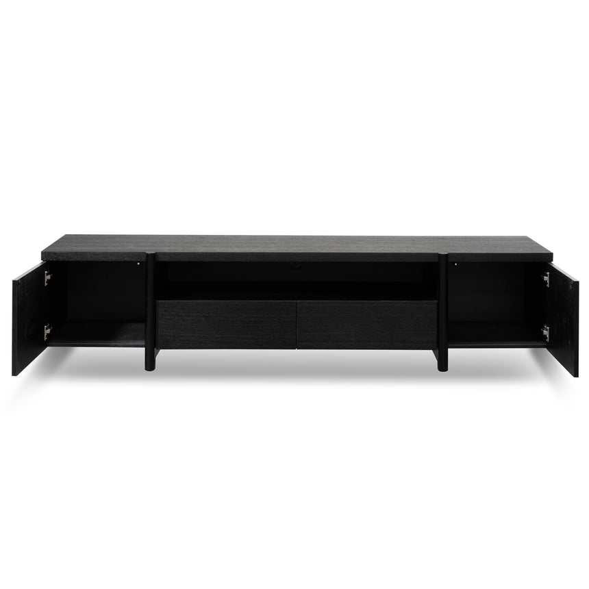 Lowline 2.1m Entertainment TV Unit | Black Oak - Timber Le | Myka Home - View 8