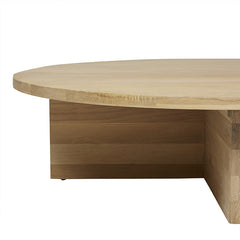 Aiden Round Coffee Table | Natural Oak | Myka Home