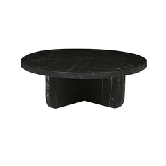 Amara Curve Coffee Table | Black Marble | Myka Home