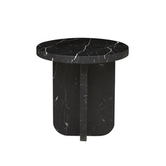 Amara Curve Side Table | Black Marble | Myka Home