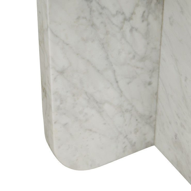 Amara Curve Side Table | Black Marble | Myka Home - View 6