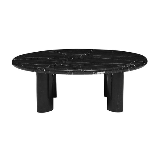 Amara Ellipse Coffee Table | Black Marble | Myka Home
