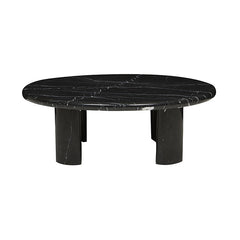 Amara Ellipse Coffee Table | Black Marble | Myka Home