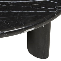 Amara Ellipse Coffee Table | Black Marble | Myka Home