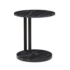 Amara Linear Side Table | Black Marble | Myka Home