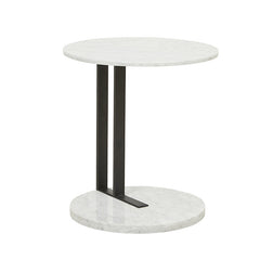 Amara Linear Side Table | Black Marble | Myka Home