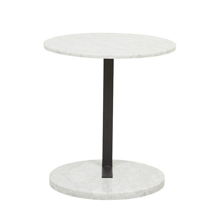 Amara Linear Side Table | Black Marble | Myka Home - View 5
