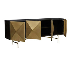 Amelie Facet Buffet | Black Brass Buffet | Myka Home