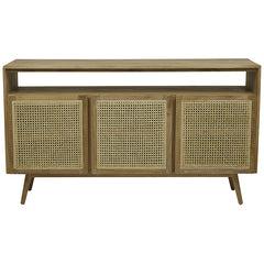 Anja Woven Open Buffet | Natural Teak | Myka Home