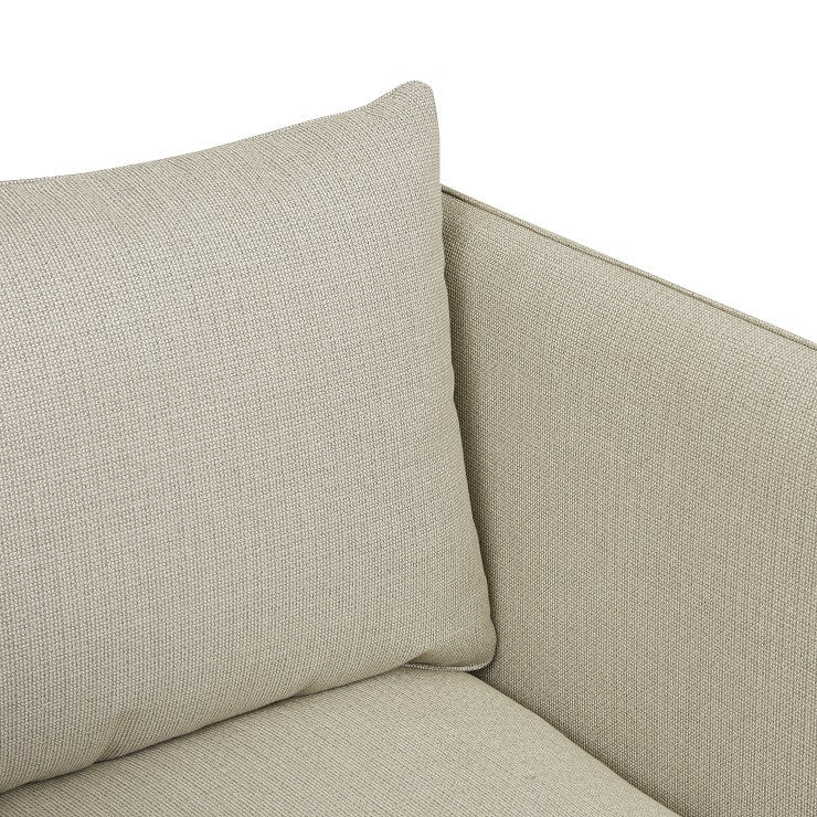 Aperto Curve 1 Seater Sofa | Black Aluminium | Myka Home - View 3